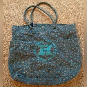 Blue Floral Cloth Bag